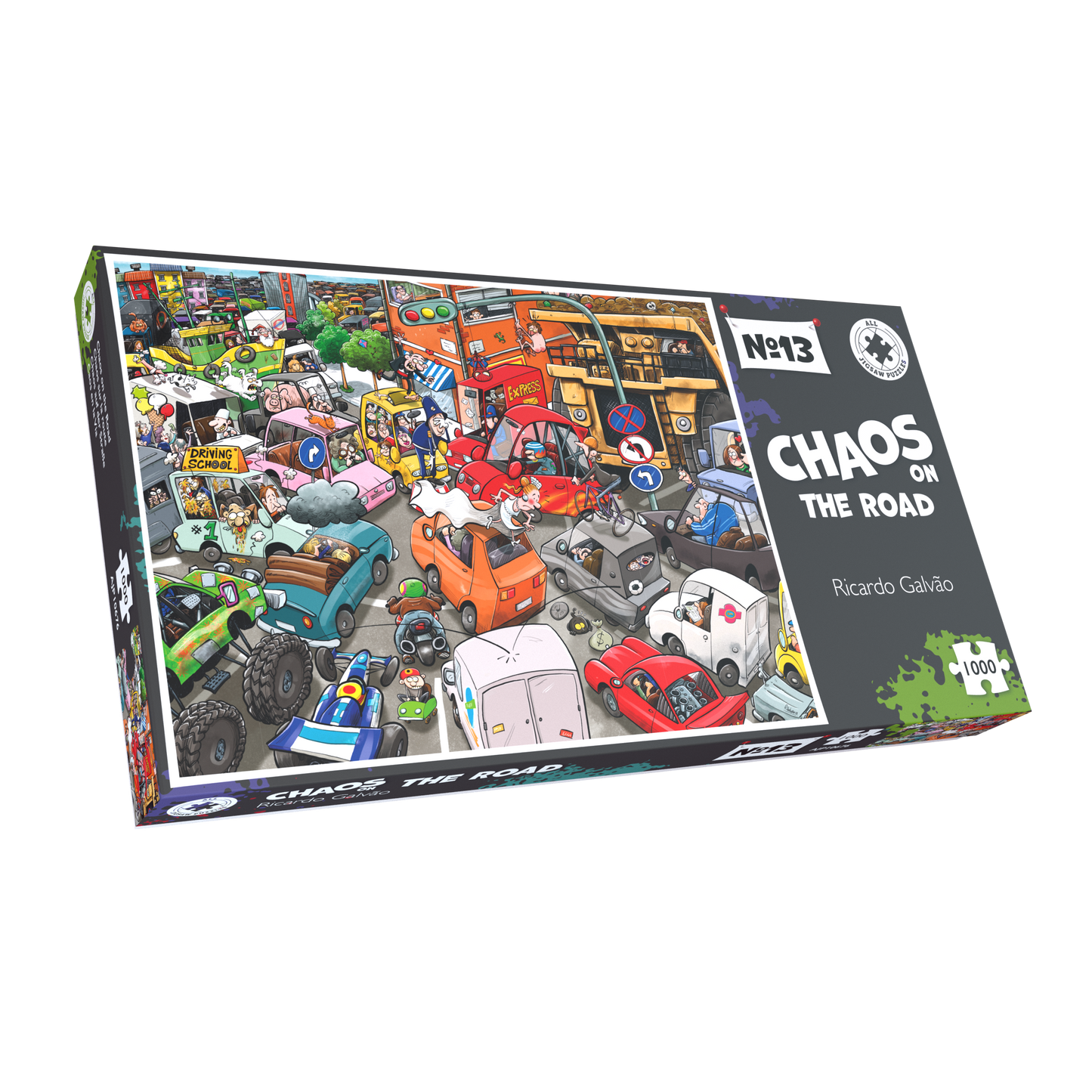 Chaos on the Road - No.13 1000 or 500 Piece Jigsaw Puzzle