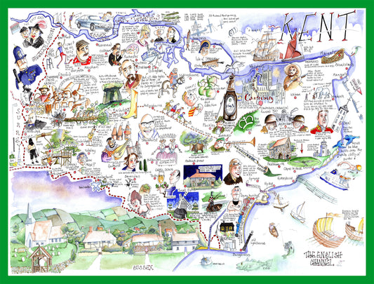 Map of Kent - Tim Bulmer 1000 Piece Jigsaw Puzzle