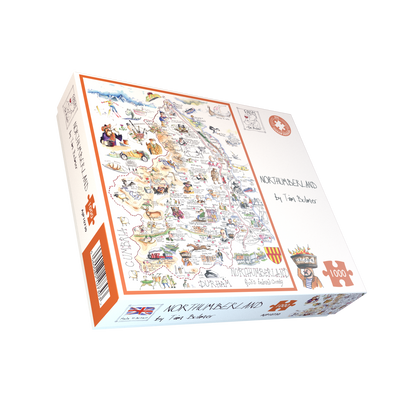 Map of Northumberland - Tim Bulmer 1000 Piece Jigsaw Puzzle