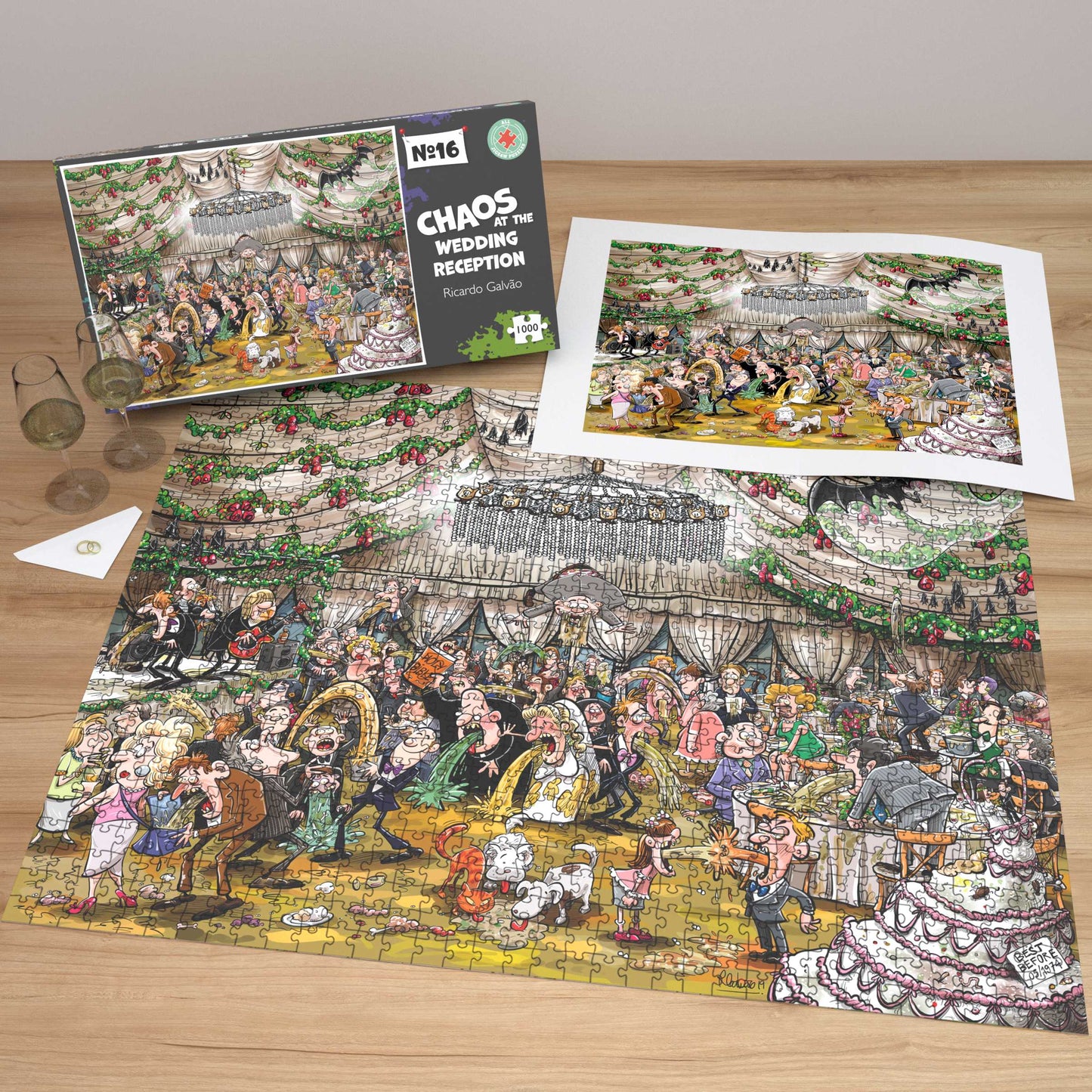 Chaos at the Wedding Reception - No.16 1000 or 500 Piece Jigsaw Puzzle