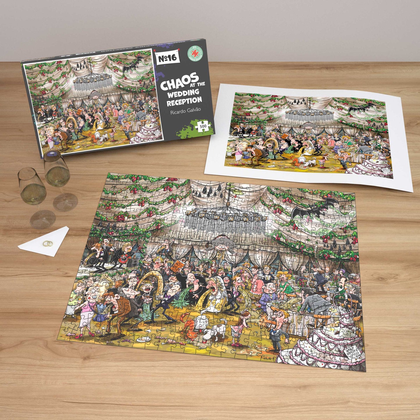 Chaos at the Wedding Reception - No.16 1000 or 500 Piece Jigsaw Puzzle