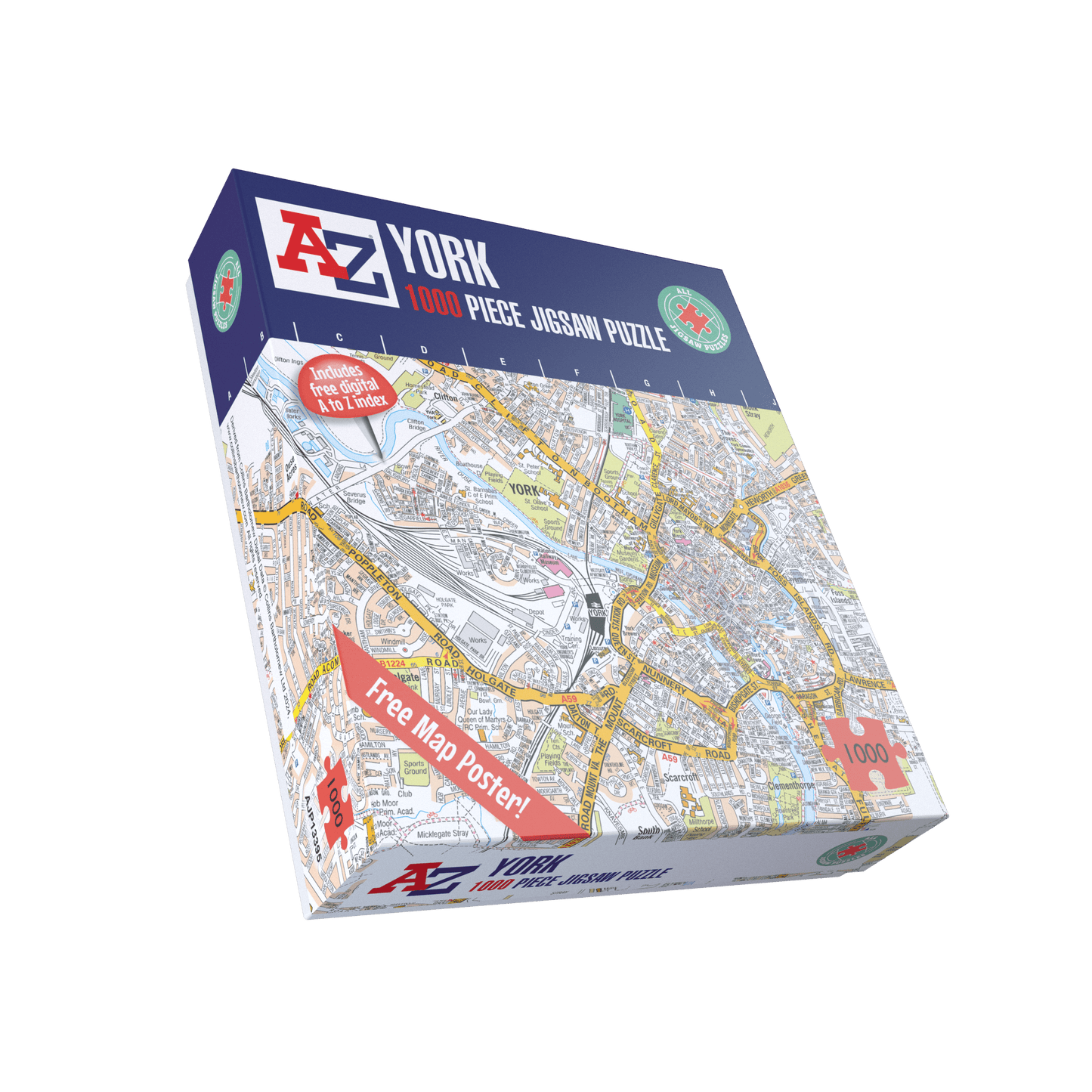 A-Z Map of  York 1000 Piece Jigsaw