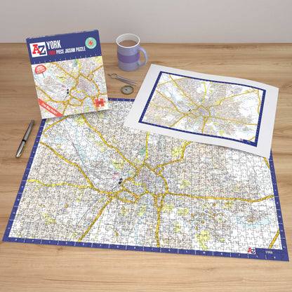A-Z Map of  York 1000 Piece Jigsaw