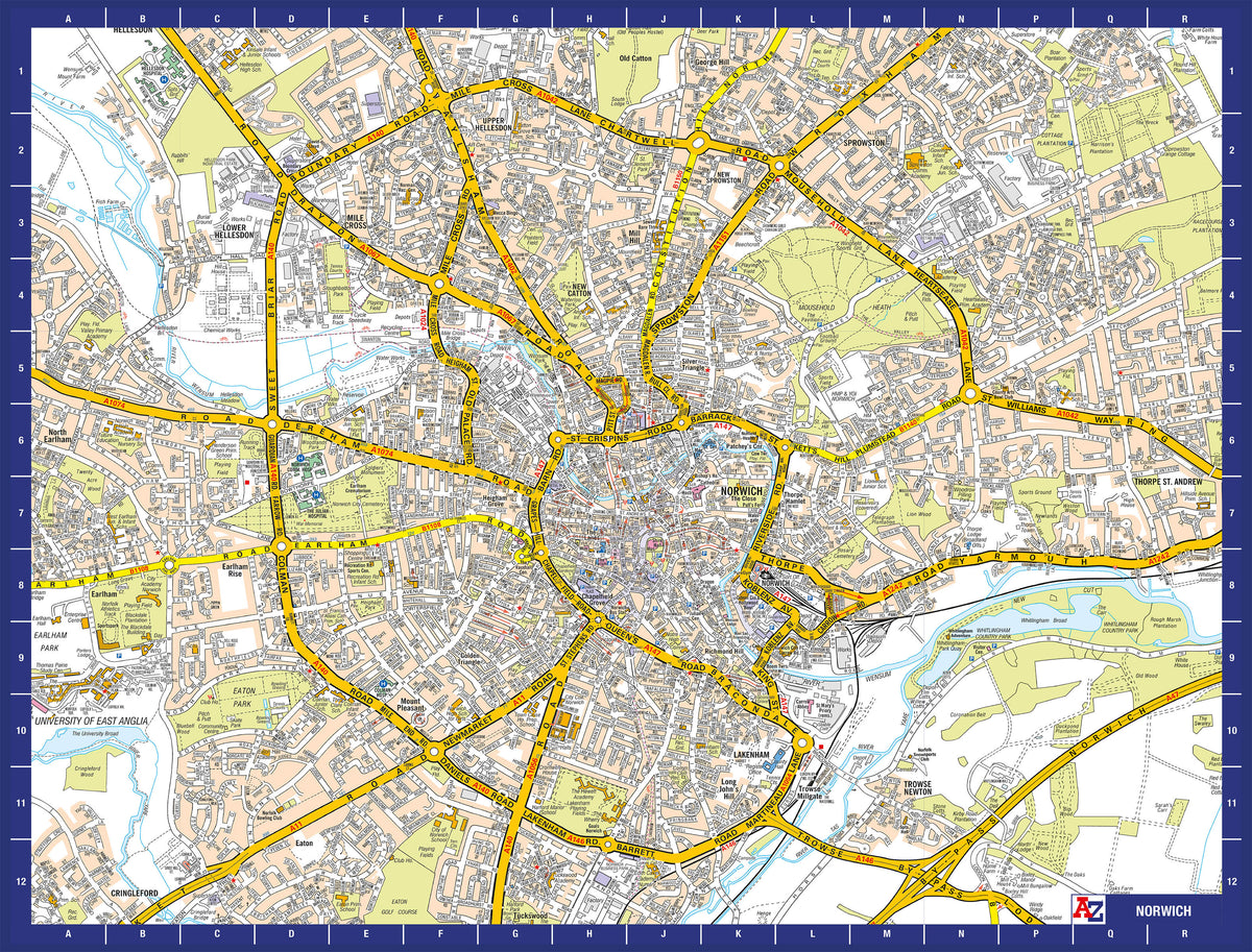 A-Z Map of  Norwich 1000 Piece Jigsaw