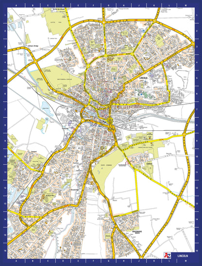 A-Z Map of  Lincoln 1000 Piece Jigsaw