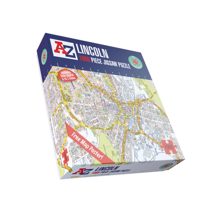 A-Z Map of  Lincoln 1000 Piece Jigsaw