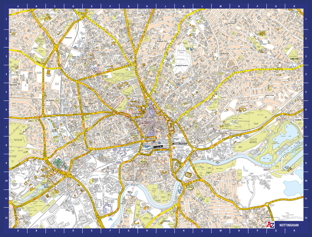 A-Z Map of  Nottingham 1000 Piece Jigsaw