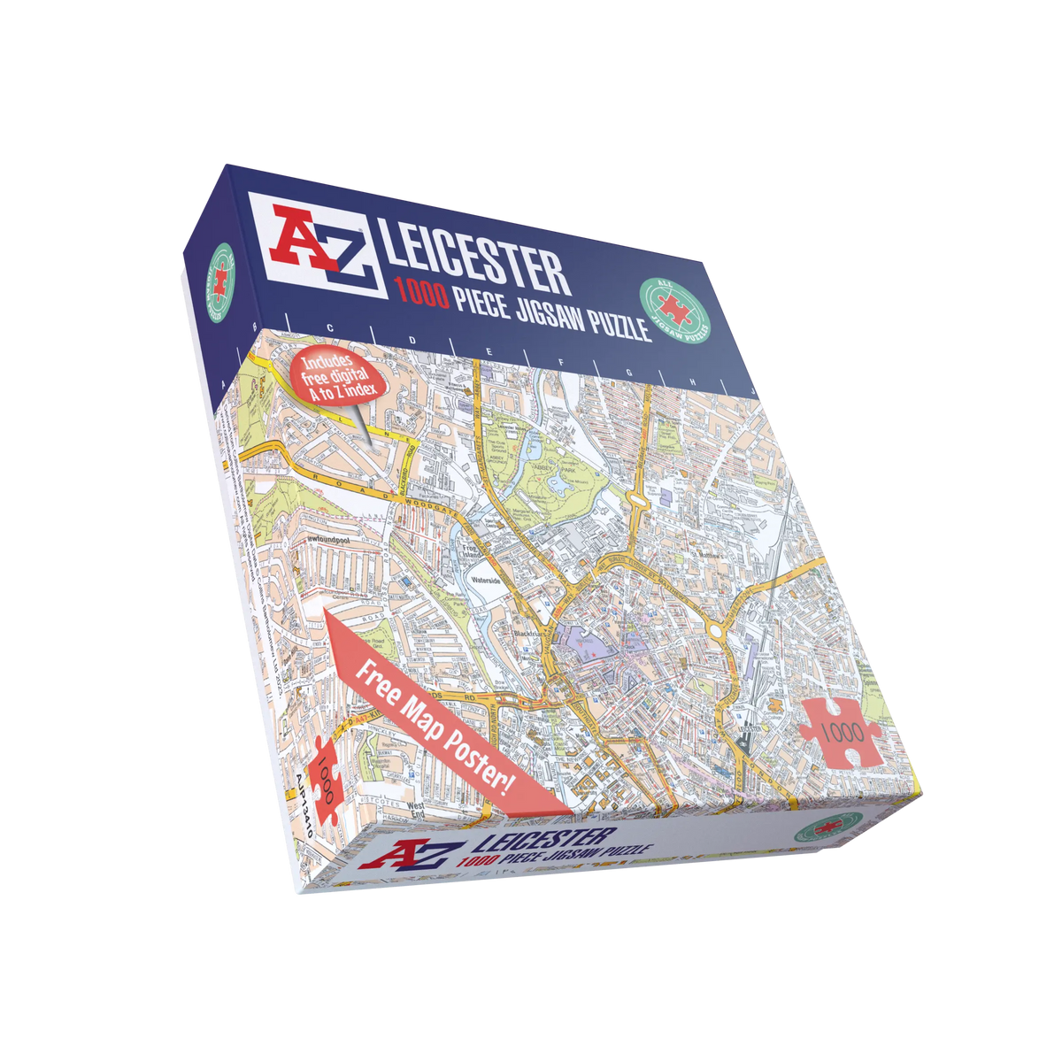 A-Z Map of  Leicester 1000 Piece Jigsaw