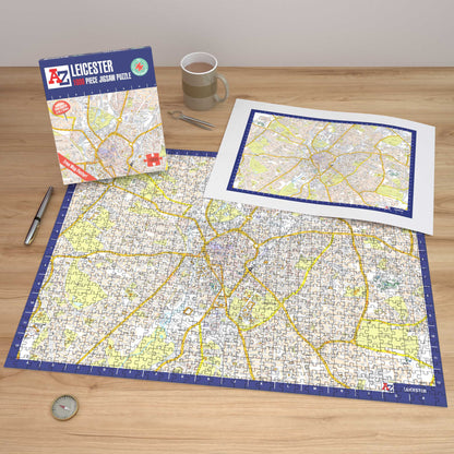 A-Z Map of  Leicester 1000 Piece Jigsaw
