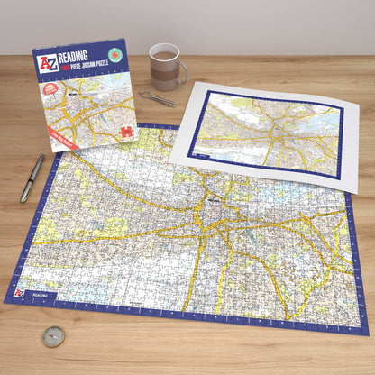 A-Z Map of  Reading 1000 Piece Jigsaw