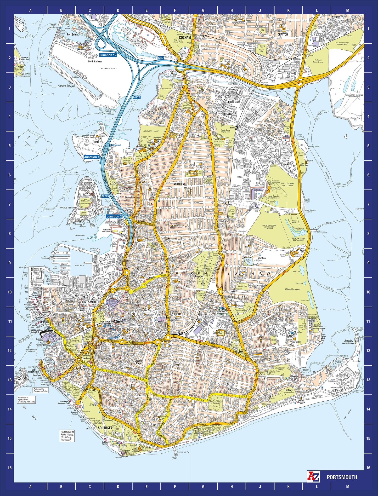 A-Z Map of  Portsmouth 1000 Piece Jigsaw