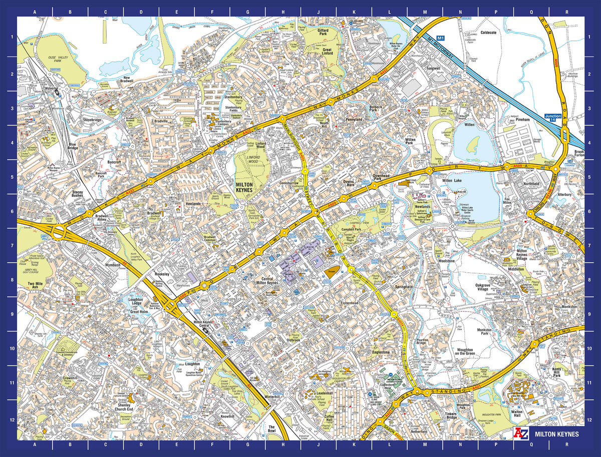 A-Z Map of  Milton Keynes 1000 Piece Jigsaw