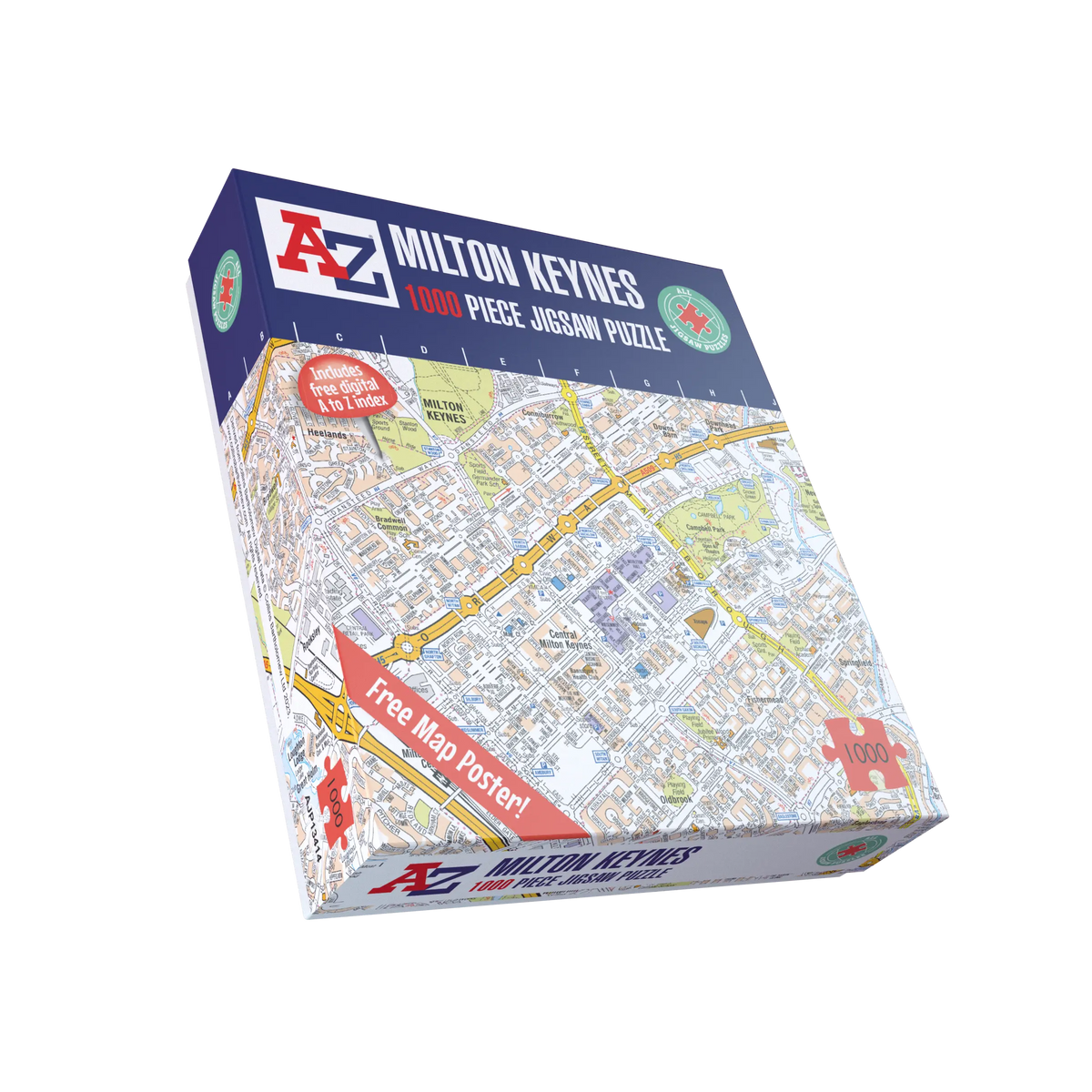 A-Z Map of  Milton Keynes 1000 Piece Jigsaw
