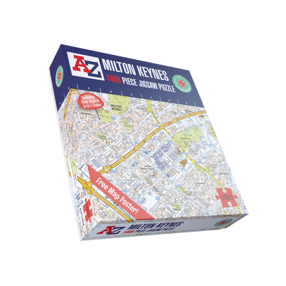 A-Z Map of  Milton Keynes 1000 Piece Jigsaw