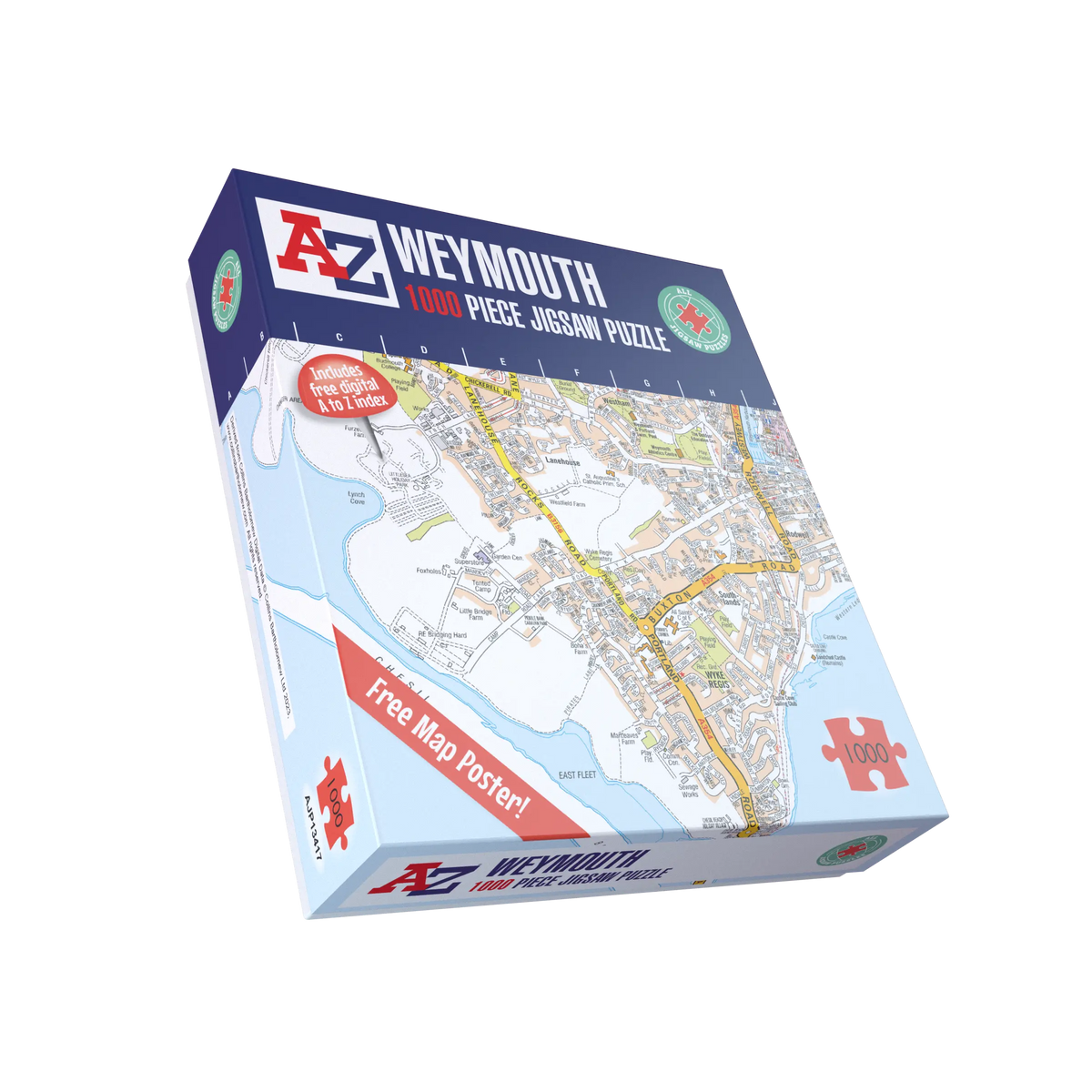 A-Z Map of  Weymouth 1000 Piece Jigsaw