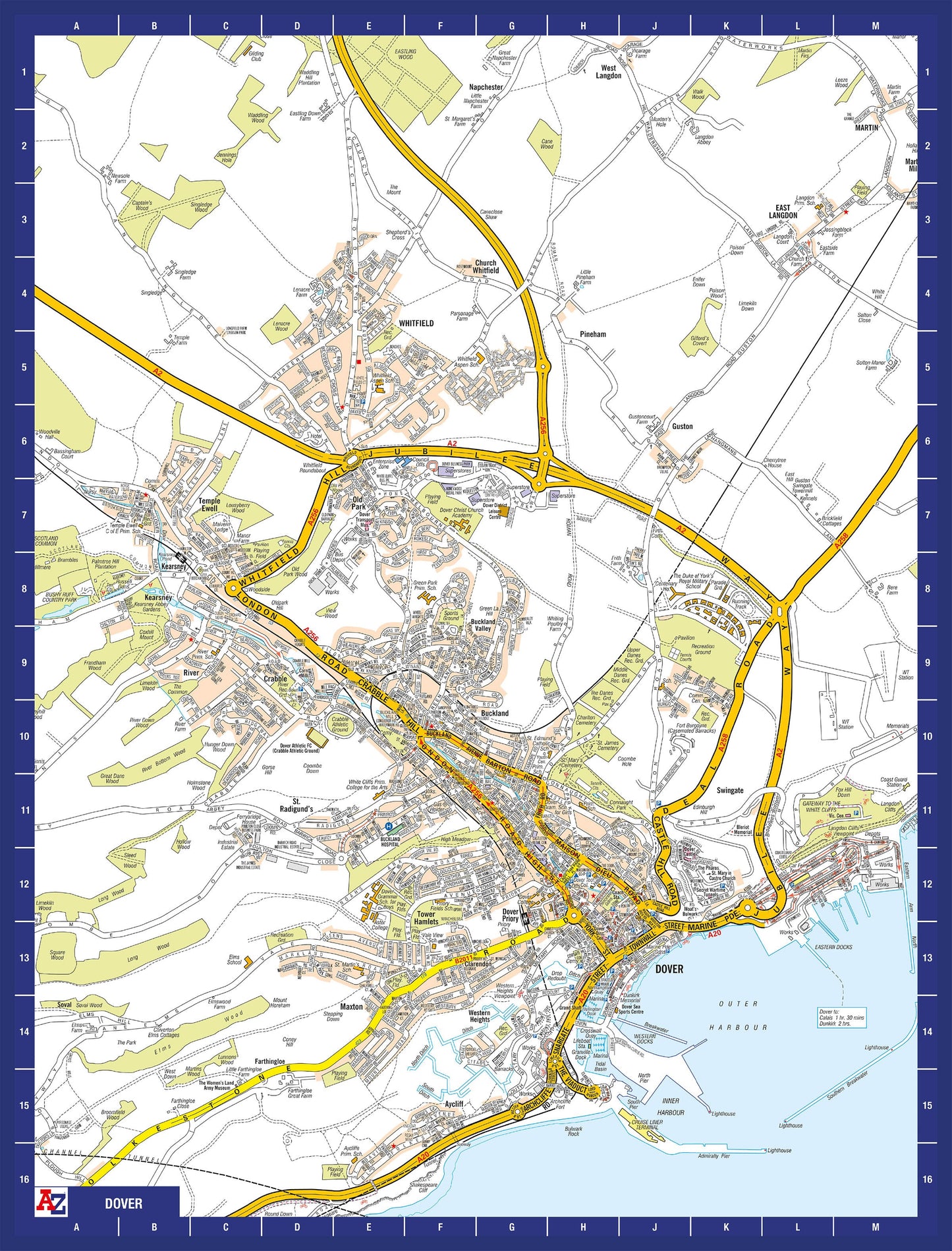 A-Z Map of  Dover 1000 Piece Jigsaw