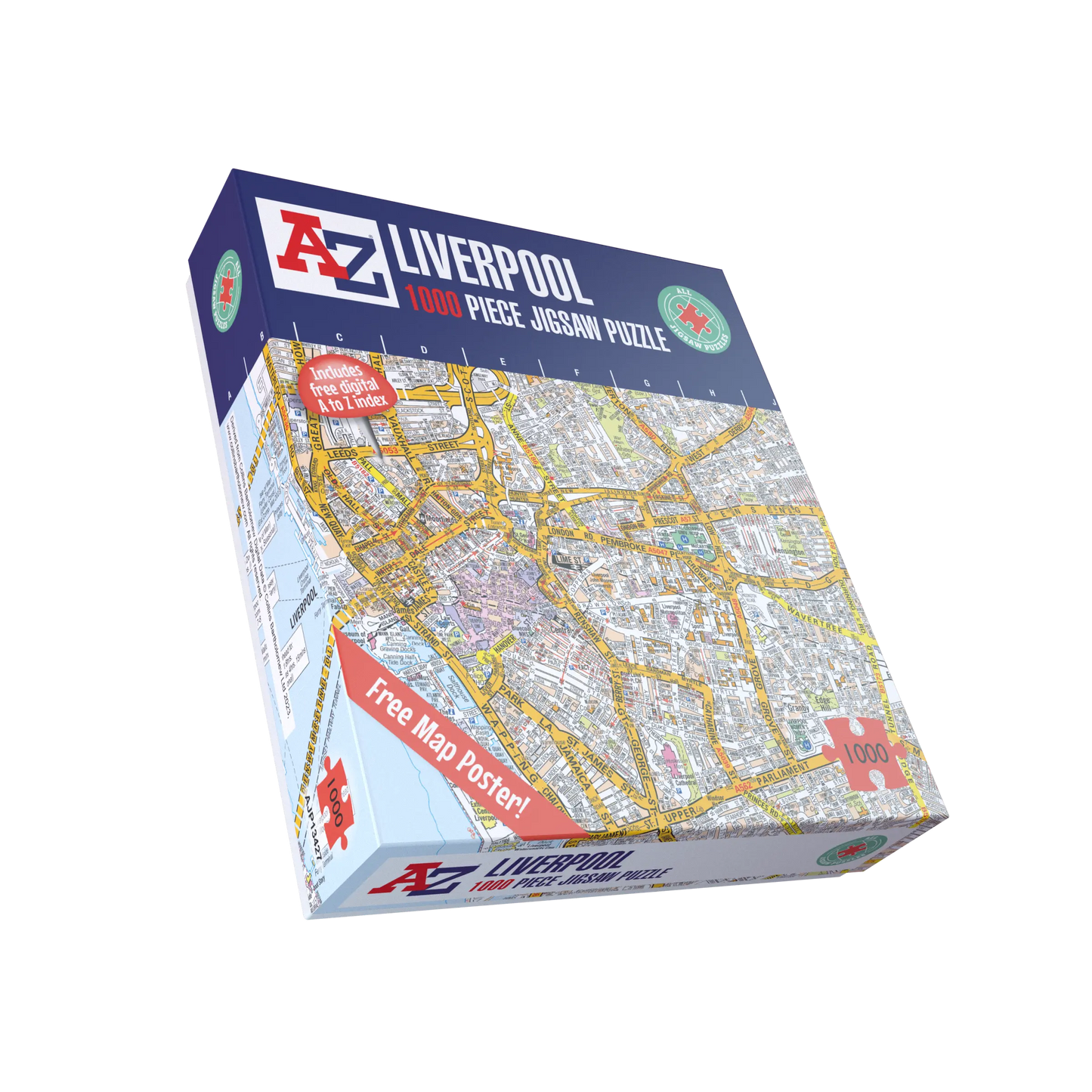 A-Z Map of  Liverpool 1000 or 300 Piece Jigsaw
