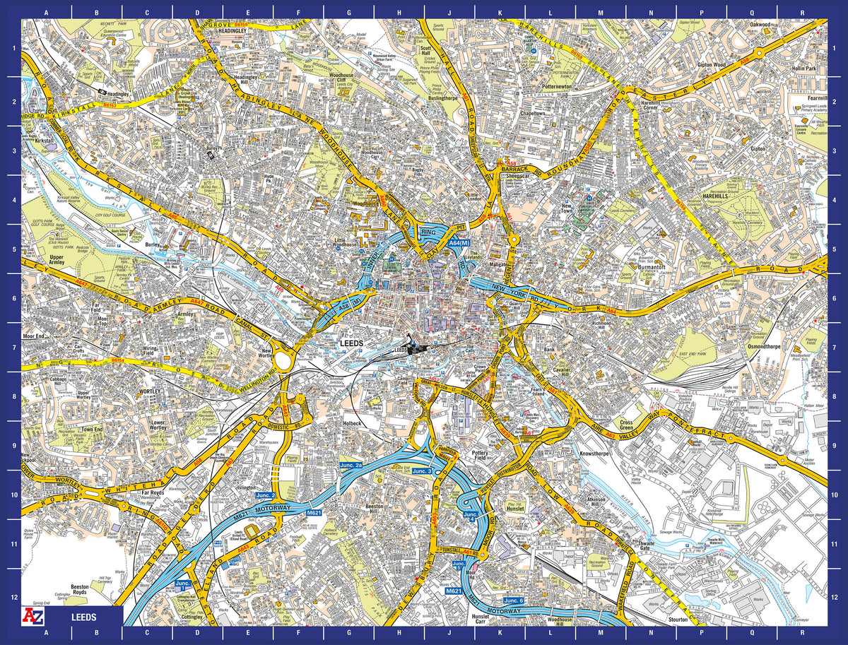A-Z Map of  Leeds 1000 or 300 Piece Jigsaw