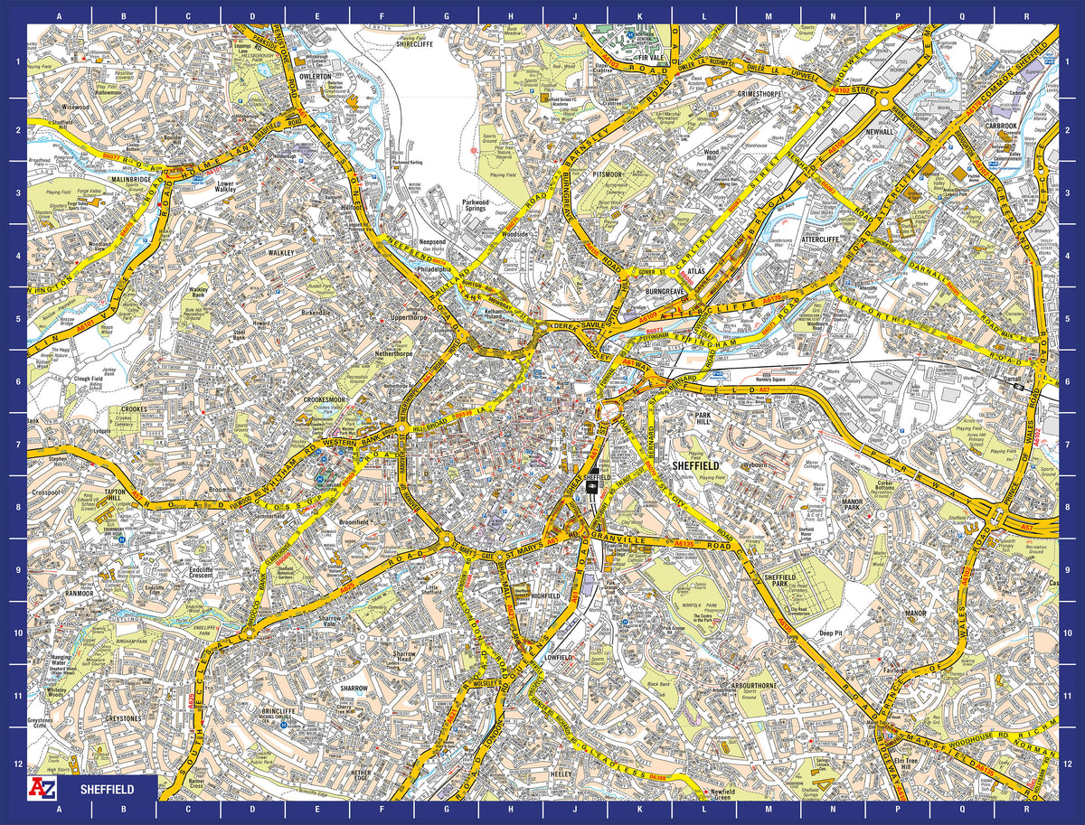 A-Z Map of  Sheffield 1000 or 300 Piece Jigsaw