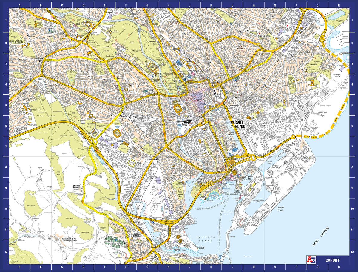 A-Z Map of  Cardiff 1000 Piece Jigsaw