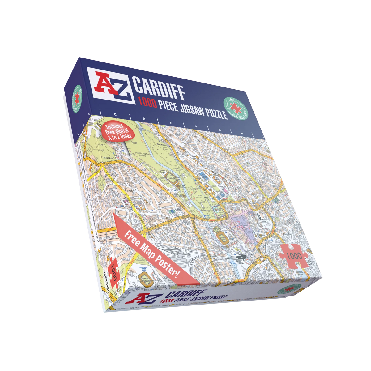 A-Z Map of  Cardiff 1000 Piece Jigsaw