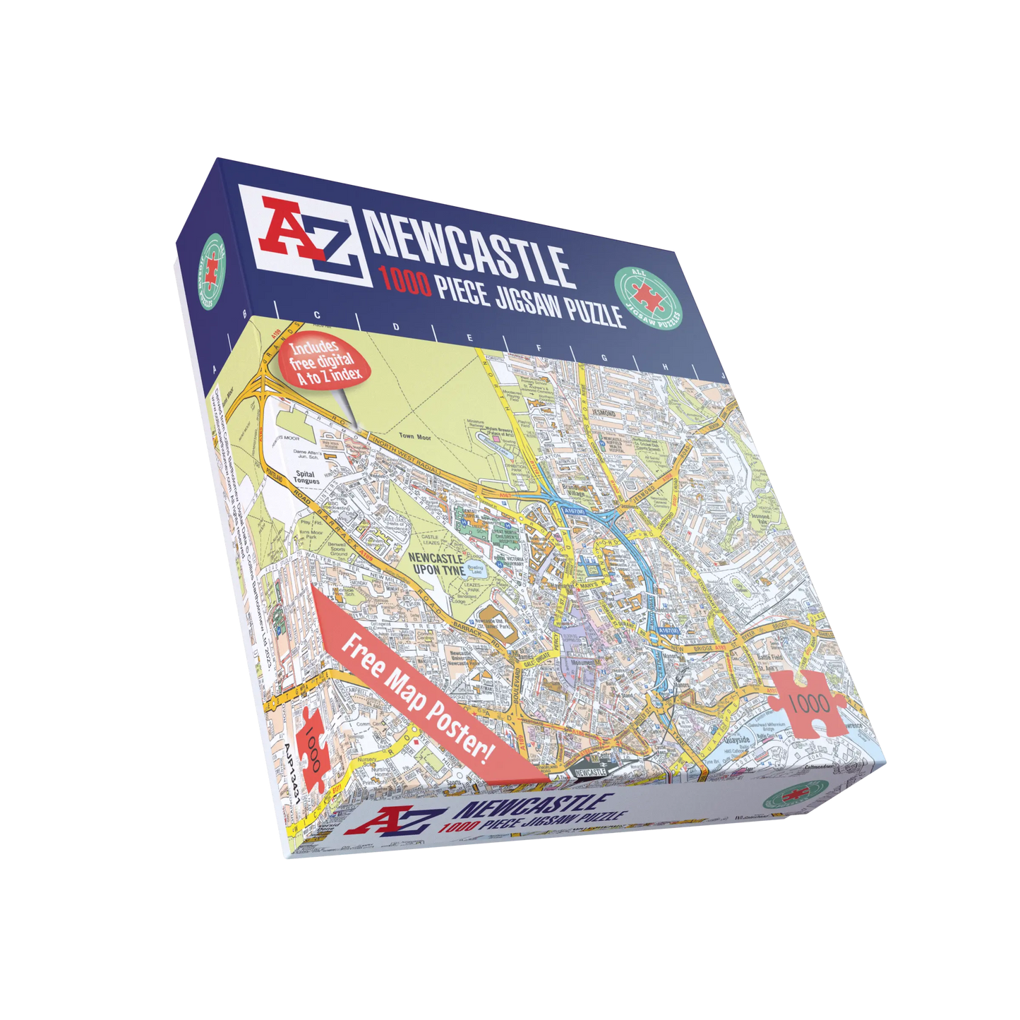 A-Z Map of  Newcastle 1000 or 300 Piece Jigsaw