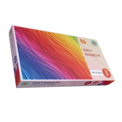 Wavy Rainbow - Impuzzible No.3 - 1000 or 500 Piece Jigsaw Puzzle