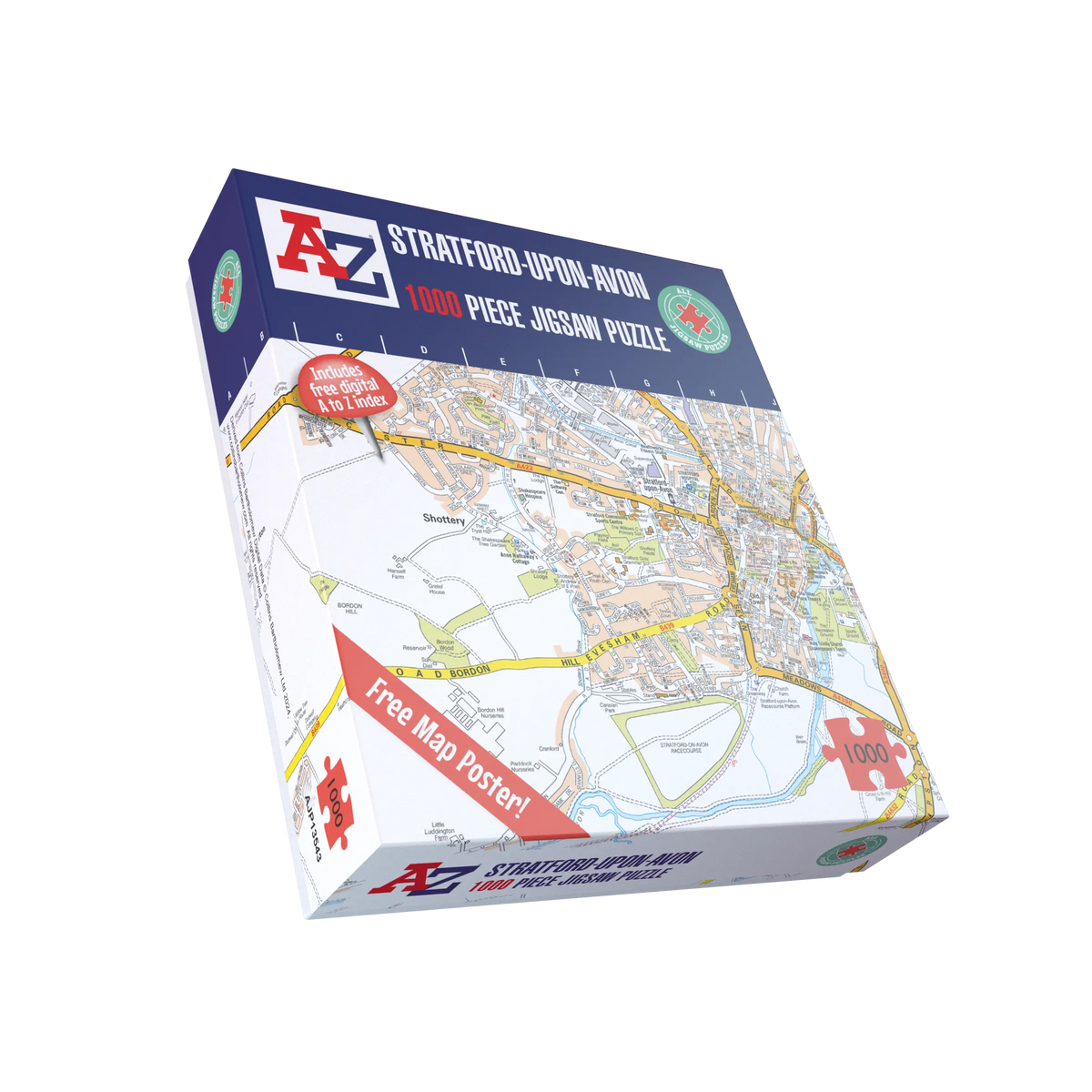 A-Z Map of  Stratford-upon-Avon 1000 Piece Jigsaw