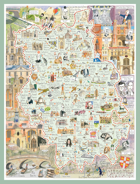 Tim Bulmer 'Map of Cambridge 1000 Piece Jigsaw Puzzle'