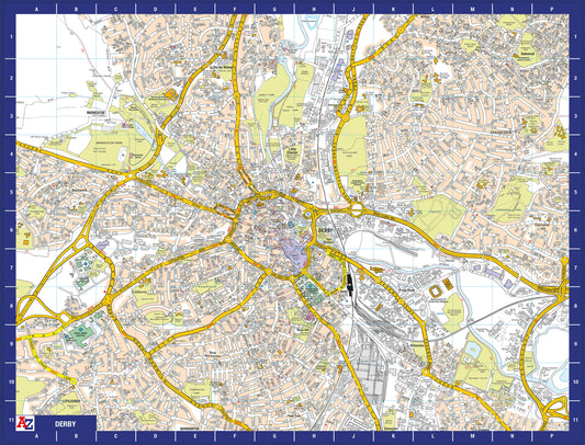 A-Z Map of  Derby 1000 Piece Jigsaw