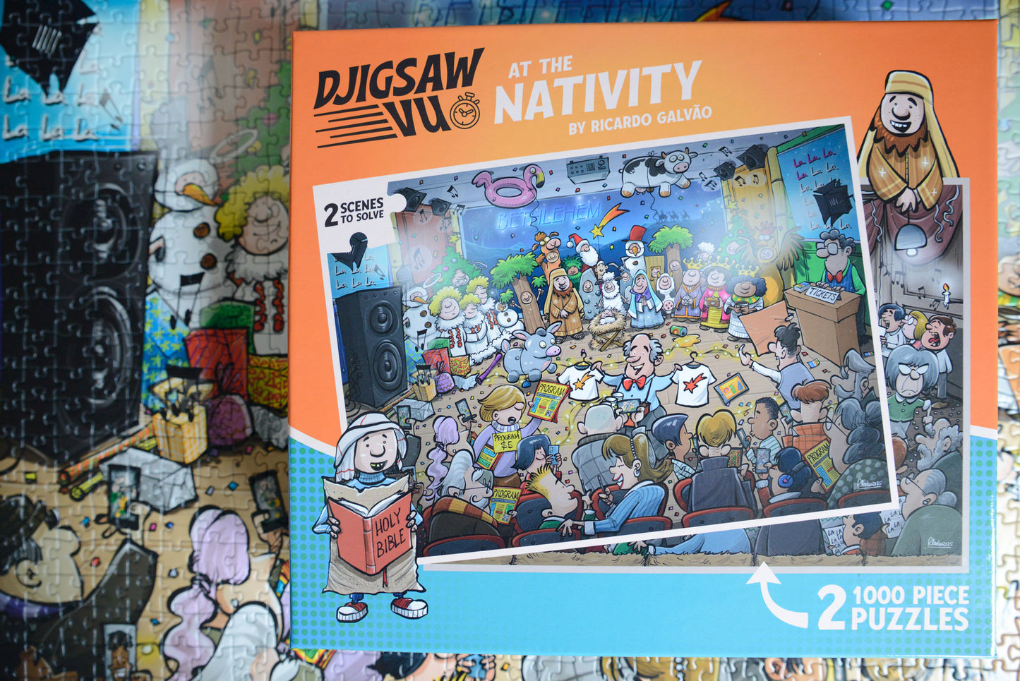 Djigsaw Vu  at the Nativity 2 x 1000 Piece Jigsaw Puzzle Set