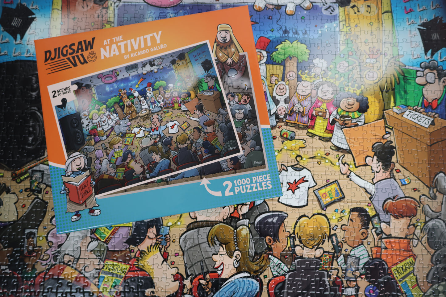 Djigsaw Vu  at the Nativity 2 x 1000 Piece Jigsaw Puzzle Set