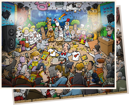 Djigsaw Vu  at the Nativity 2 x 1000 Piece Jigsaw Puzzle Set