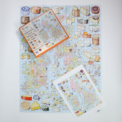 A Cheesemonger's Map of British & Irish Cheese 1000 Piece Jigsaw Puzzle