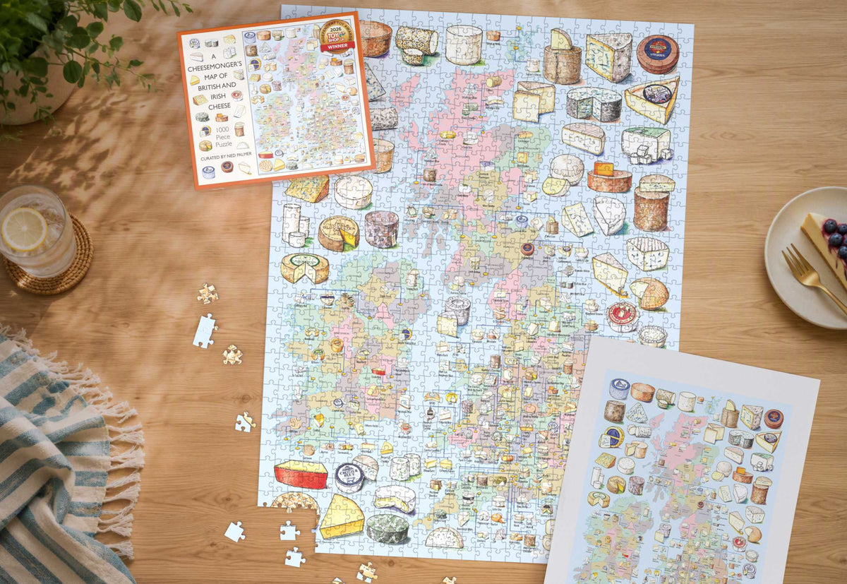 A Cheesemonger's Map of British & Irish Cheese 1000 Piece Jigsaw Puzzle