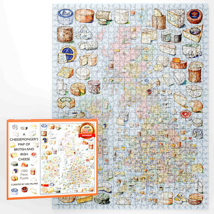 A Cheesemonger's Map of British & Irish Cheese 1000 Piece Jigsaw Puzzle