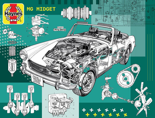 Haynes MG Midget 65th Anniversary 1000 Piece Jigsaw Puzzle