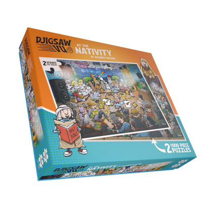 Djigsaw Vu  at the Nativity 2 x 1000 Piece Jigsaw Puzzle Set