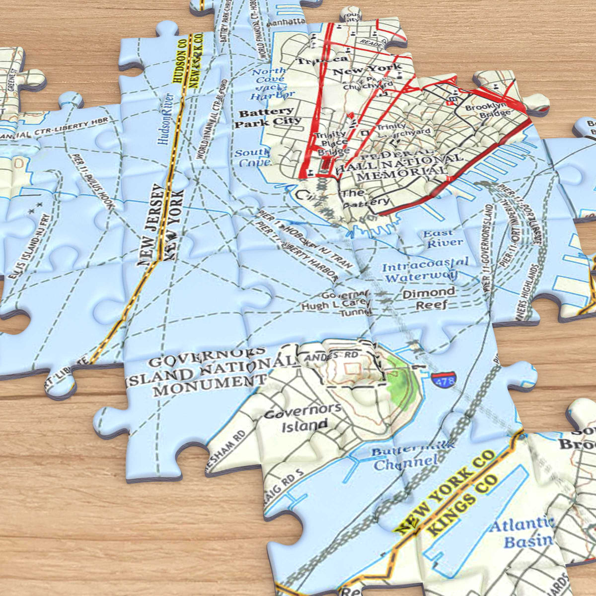 New York City Map 1000 Piece Jigsaw Puzzle