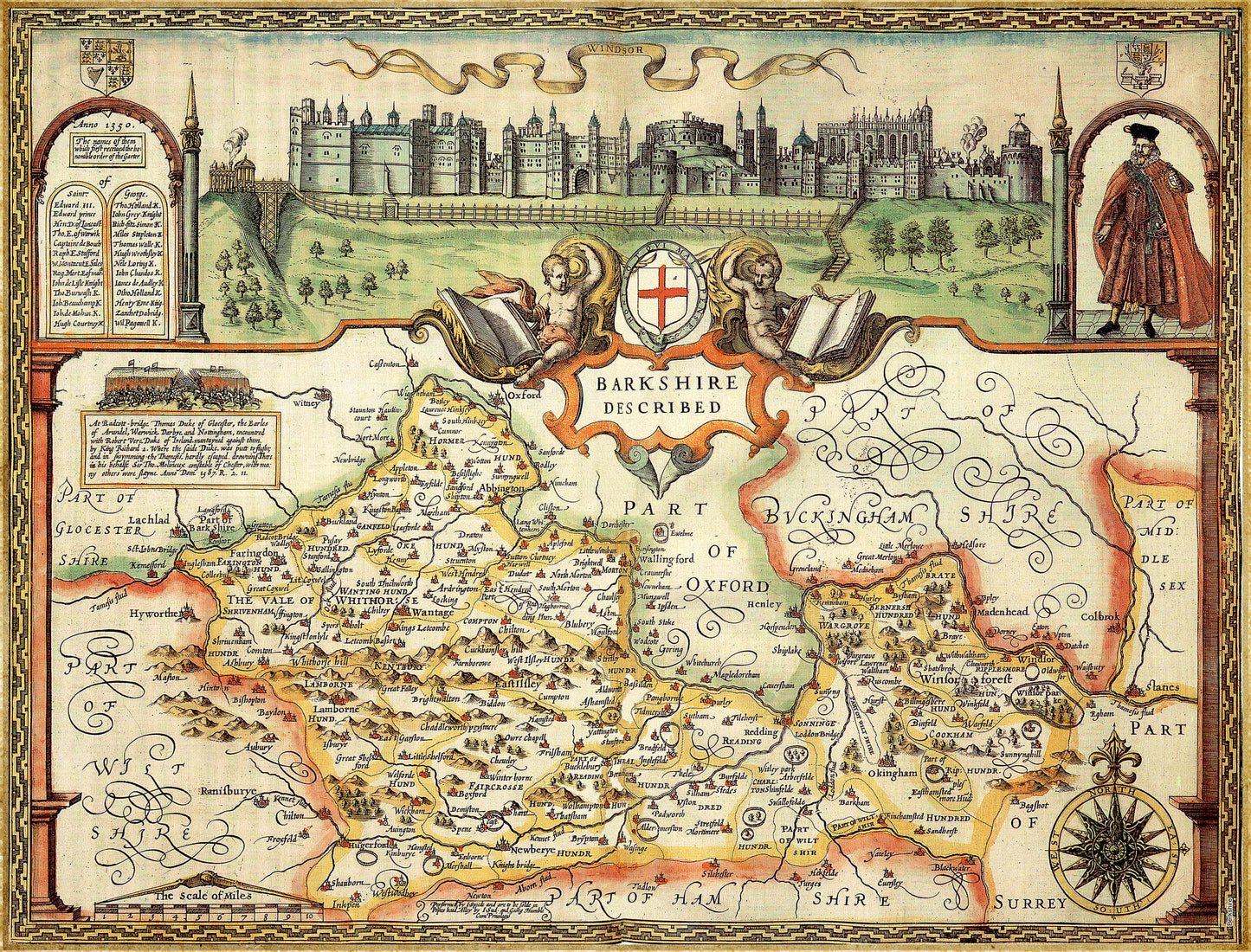 Berkshire Historical Map 1000 Piece Jigsaw Puzzle (1610)