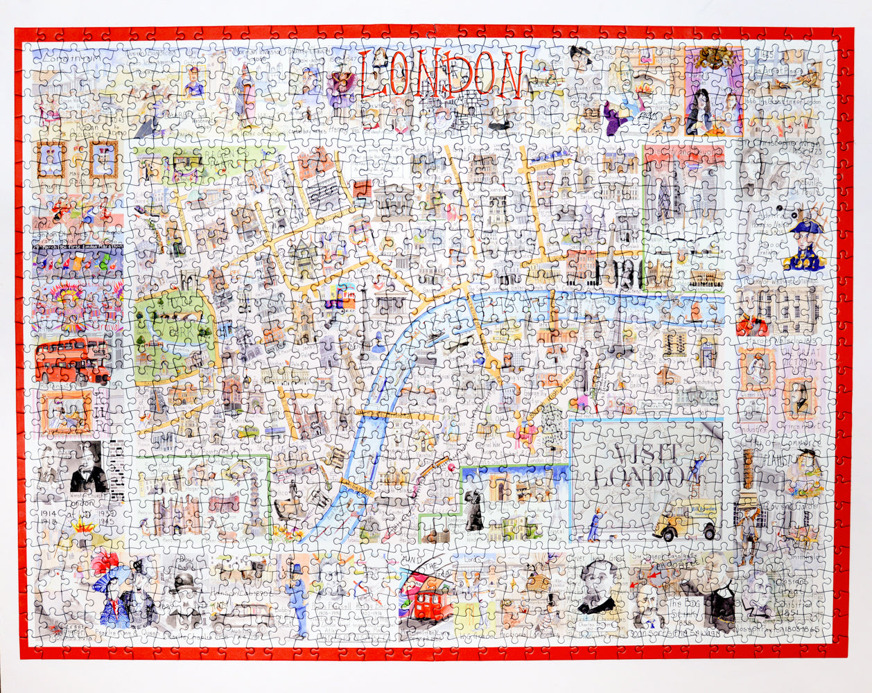 Map of London - Tim Bulmer 1000 Piece Jigsaw Puzzle