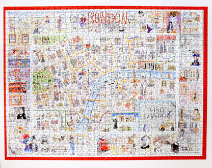 Map of London - Tim Bulmer 1000 Piece Jigsaw Puzzle
