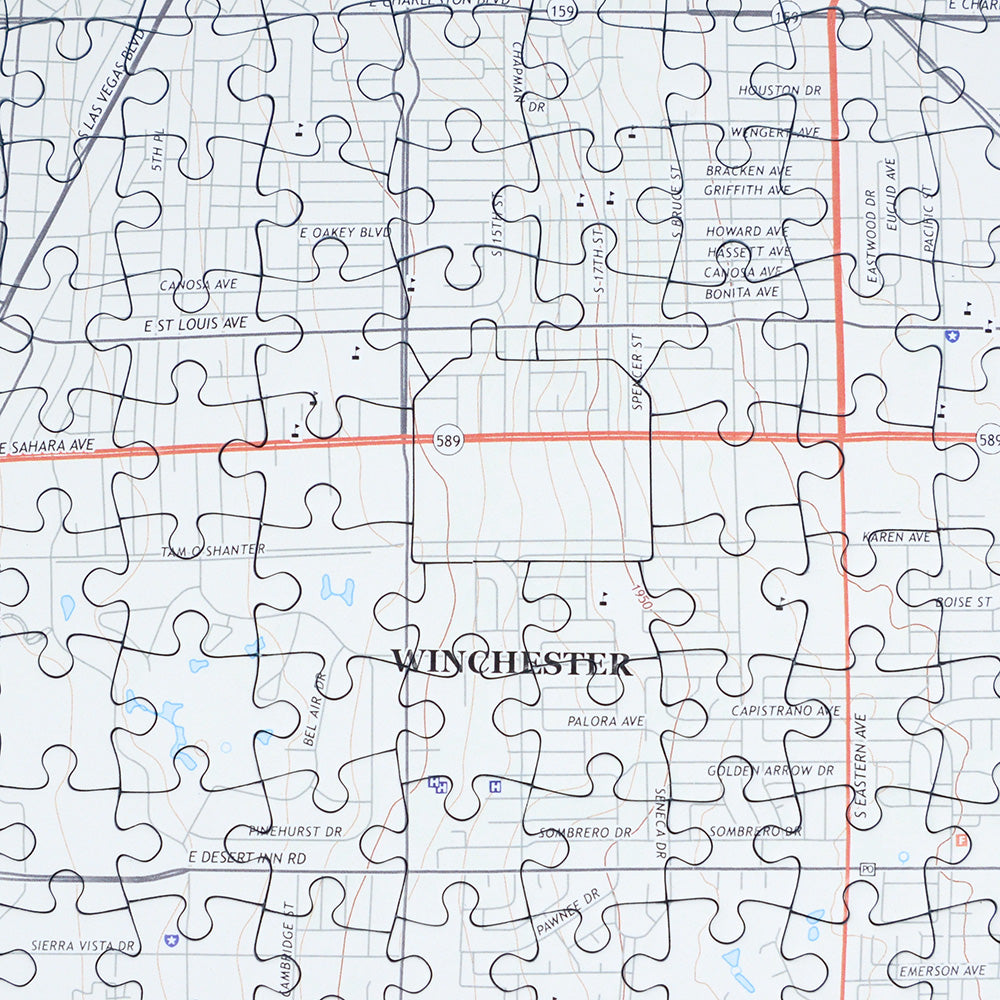 USA Hometown Personalized Map Jigsaw Puzzle (Aerial or USGS)