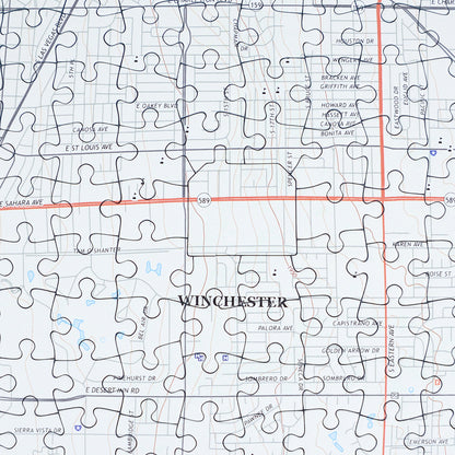 USA Hometown Personalized Map Jigsaw Puzzle (Aerial or USGS)