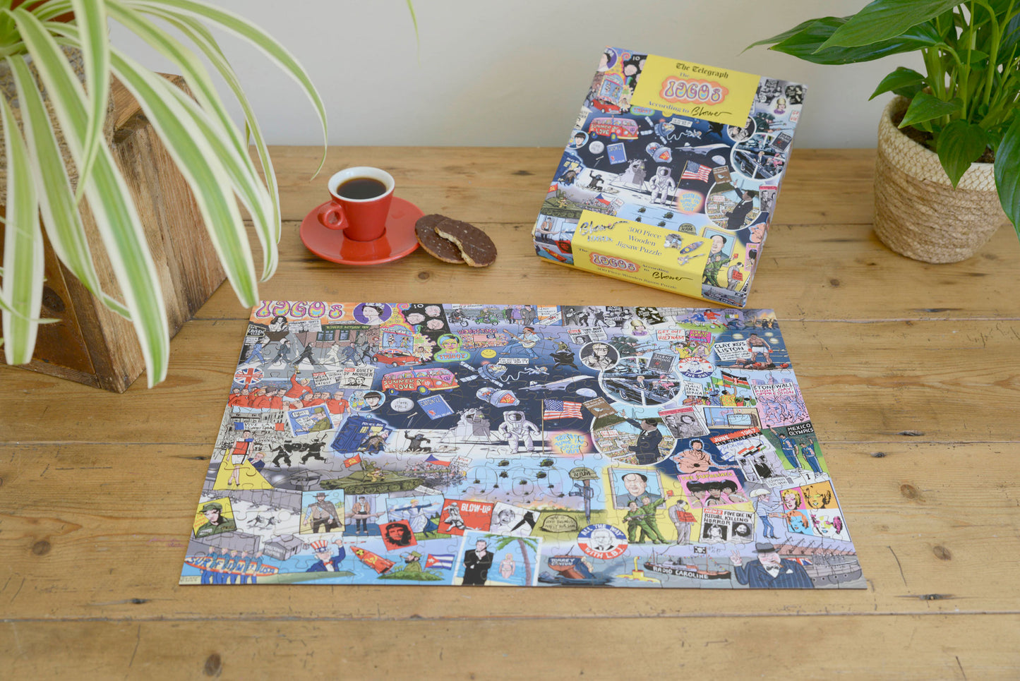 The Telegraph 1960s According to Blower 1000  or 300 Piece Wooden Piece Jigsaw Puzzle