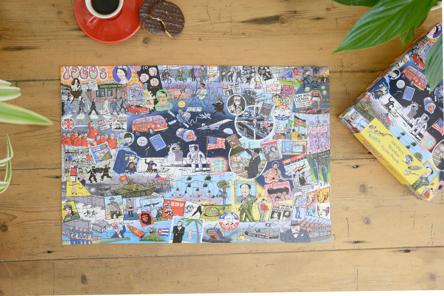 The Telegraph 1960s According to Blower 1000  or 300 Piece Wooden Piece Jigsaw Puzzle
