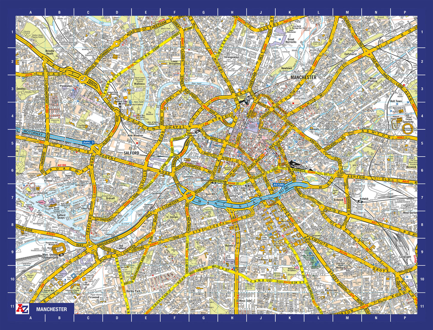 A-Z Map of  Manchester 1000 or 300 Piece Jigsaw