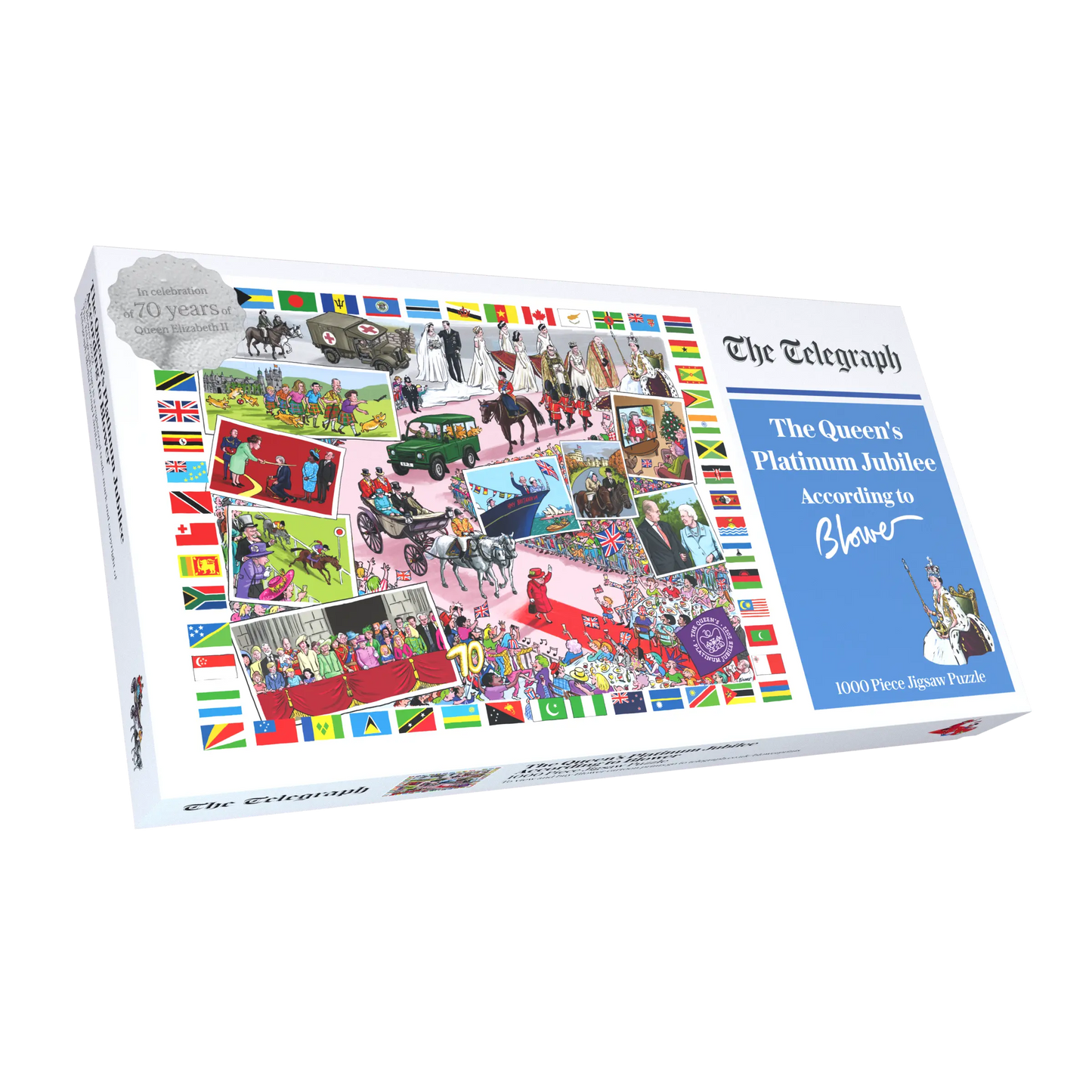 The Telegraph The Queen's Platinum Jubilee 2022 According to Blower 1000 or 300 Piece Jigsaw Puzzle