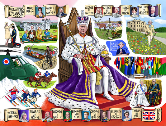 The Telegraph King Charles III Coronation According to Blower 1000 or 300 Piece Jigsaw Puzzle