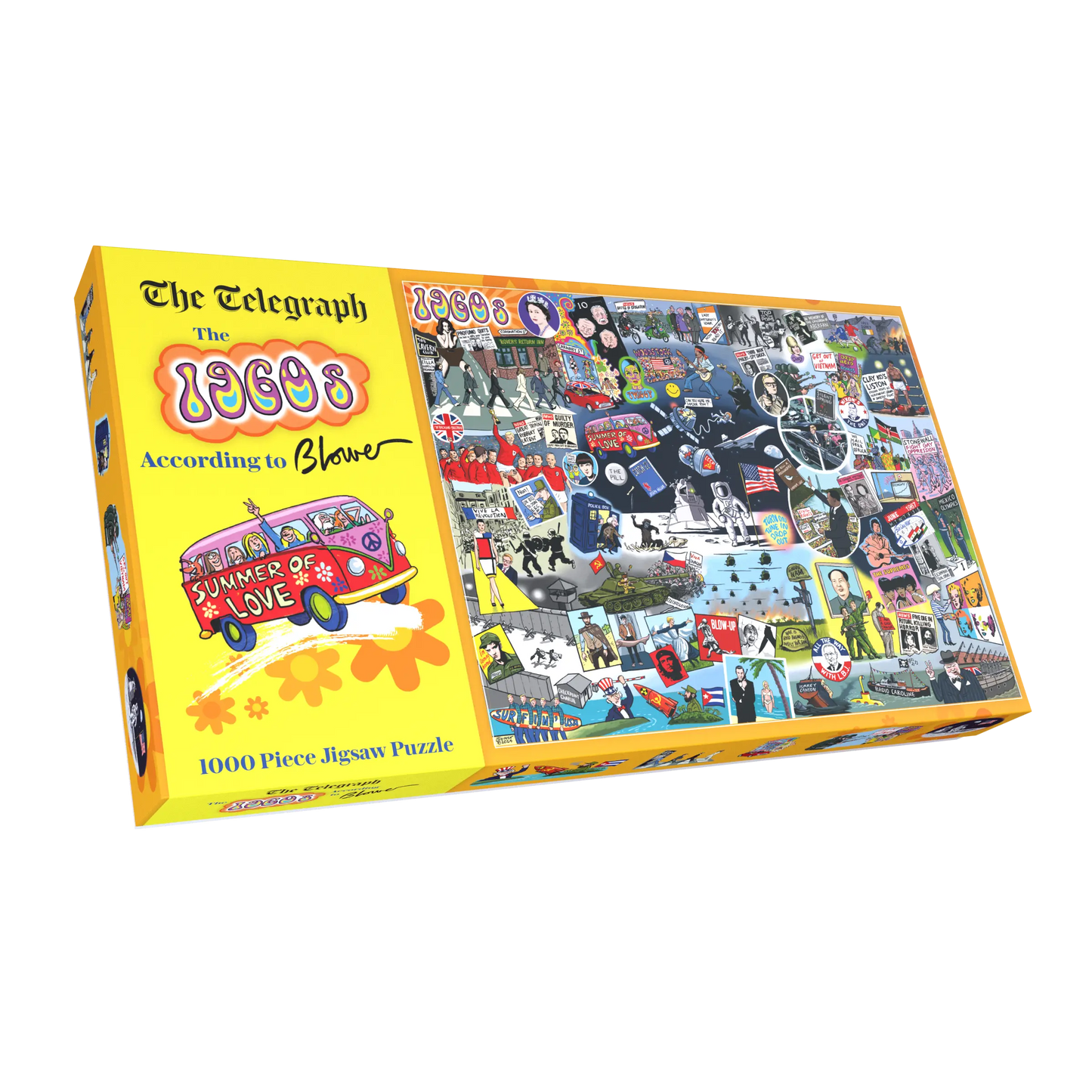 The Telegraph 1960s According to Blower 1000  or 300 Piece Wooden Piece Jigsaw Puzzle